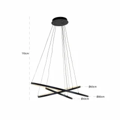 Hanglamp Amira zwart - Loft24.nl