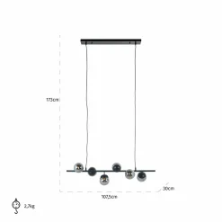 Hanglamp Bente 6-lamps - Loft24.nl