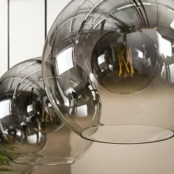 Hanglamp Bubble Shaded met 3 smoked glas bollen - Loft24.nl