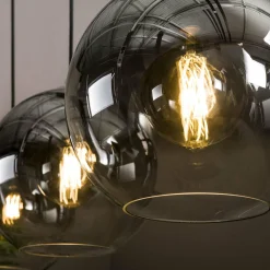 Hanglamp Bubble Shaded met 3 smoked glas bollen - Loft24.nl