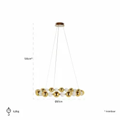 Hanglamp Chanda ⌀87cm kleur Goud - Loft24.nl