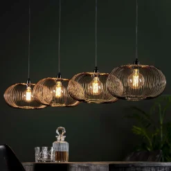 Hanglamp Copper Twist 4 lampen Ø35cm - Loft24.nl