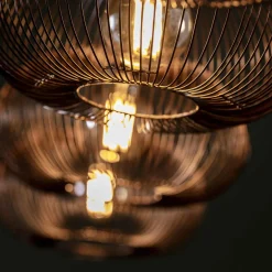 Hanglamp Copper Twist 4 lampen Ø35cm - Loft24.nl