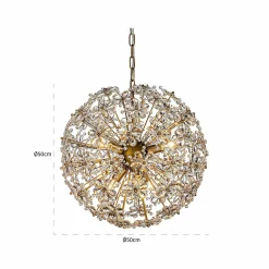 Hanglamp Cyntha Crystal kleur Brons - Loft24.nl