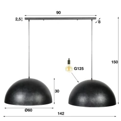Hanglamp Dome - 2 lampen - Loft24.nl