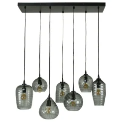 Hanglamp Hexagon Mix met 7 lampen Smoke Grey (Showmodel) - Loft24.nl