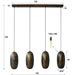 Hanglamp 4L cosmic - Loft24.nl
