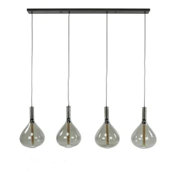 Hanglamp 4L Drop Smoke Glass - Loft24.nl