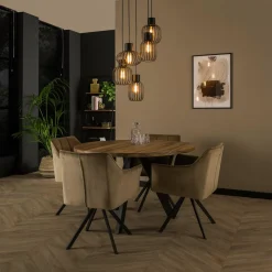 Hanglamp 5L Getrapt Mix Metaal - Loft24.nl