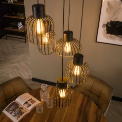 Hanglamp 5L Getrapt Mix Metaal - Loft24.nl