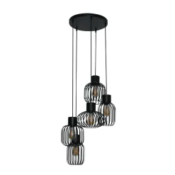 Hanglamp 5L Getrapt Mix Metaal - Loft24.nl