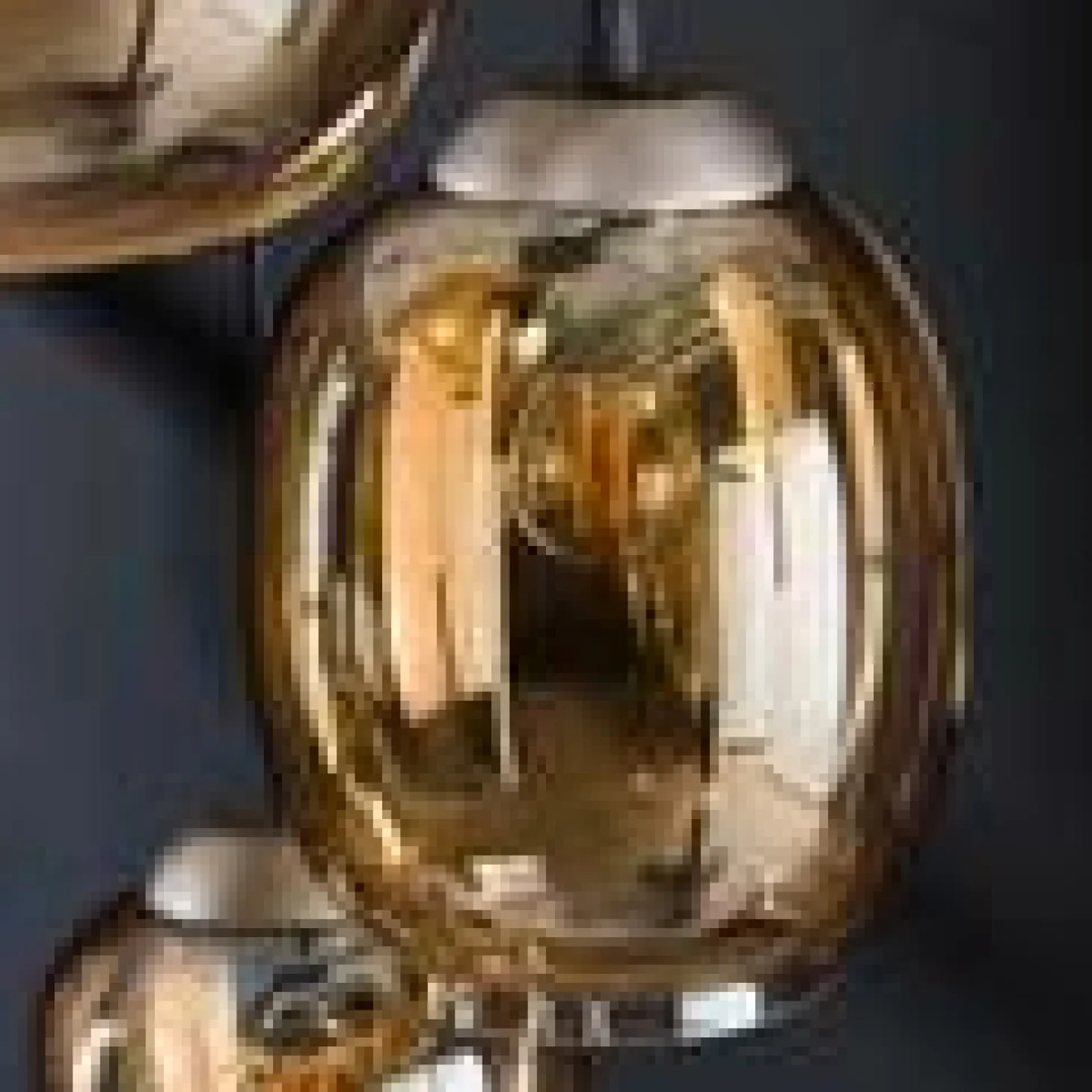 Hanglamp 5L Mix Getrapt - Amber - Loft24.nl