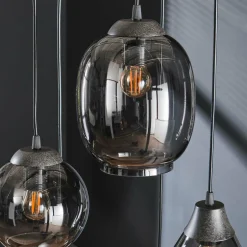 Hanglamp 5L Mix Getrapt - Chromed - Loft24.nl