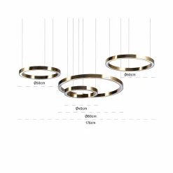 Hanglamp Lilou 4-lamps kleur Brushed Gold - Loft24.nl