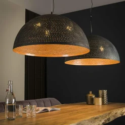 Hanglamp Punch Zwart Bruin - 1 lamp - Loft24.nl