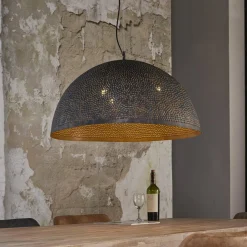 Hanglamp Punch Zwart Bruin - 1 lamp - Loft24.nl