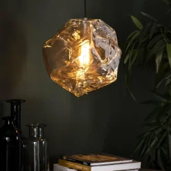 Hanglamp Rock 1 lamp Chromed Glass - Loft24.nl