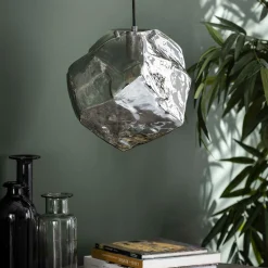 Hanglamp Rock 1 lamp Chromed Glass - Loft24.nl