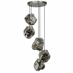 Hanglamp Rock Getrapt met 5 lampen Chromed Glass - Loft24.nl