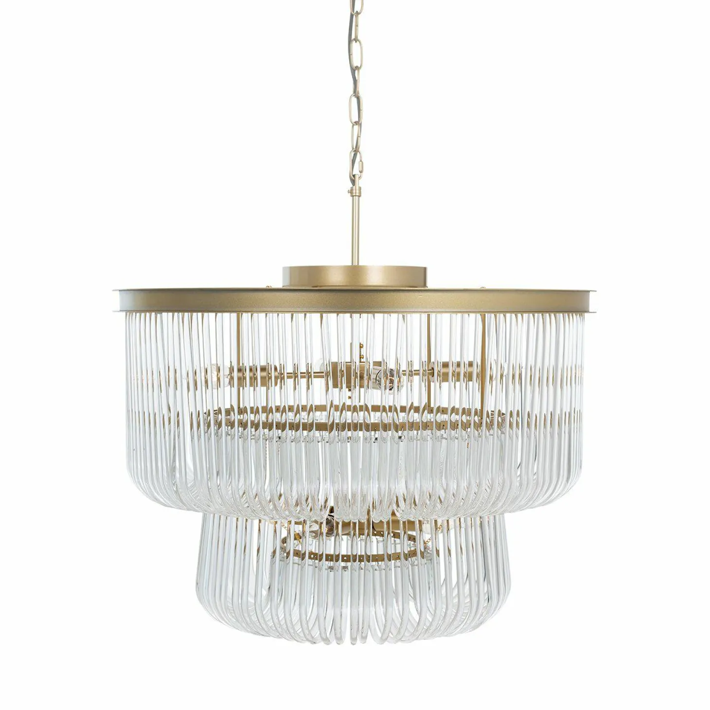 Hanglamp Romy Glas kleur Brushed Gold - Loft24.nl
