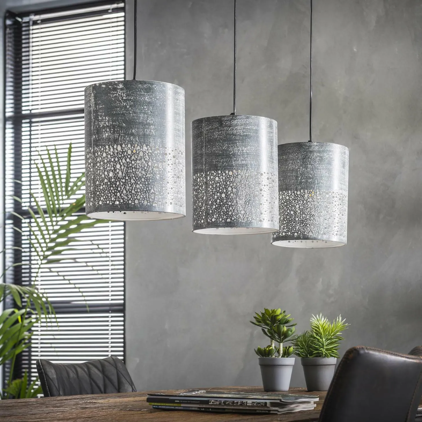 Hanglamp Stone 3 cilinder lampen - Loft24.nl