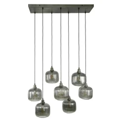 Hanglamp Stripe met 7 lampen - Smoke Glas - Loft24.nl