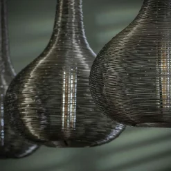 Hanglamp Wire 3 lampen - Antiek Nikkel - Loft24.nl