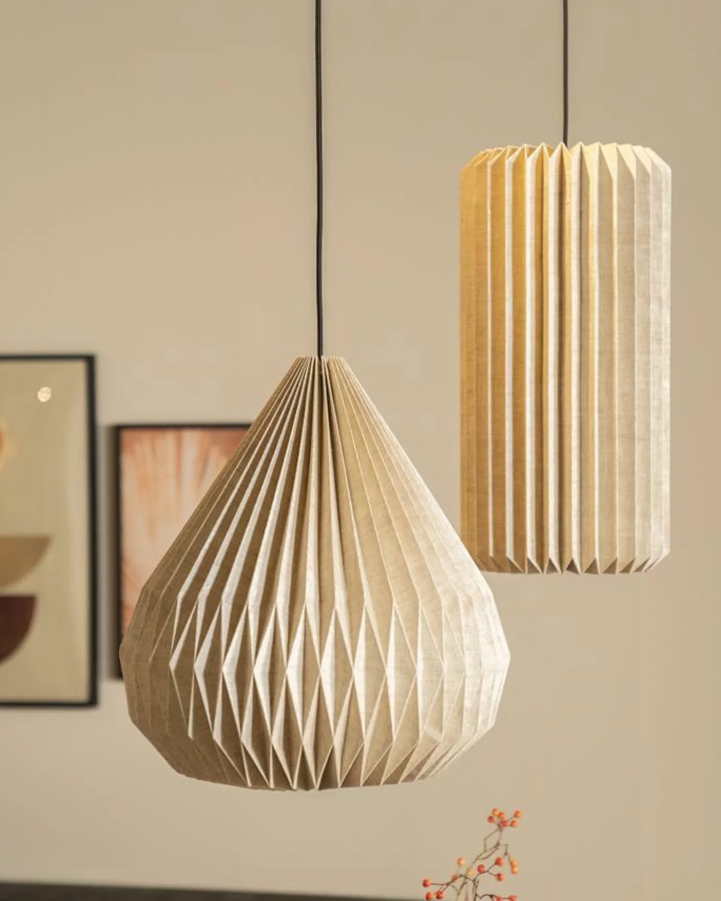 Hanglamp Zuki Linnen - 41cm - Loft24.nl