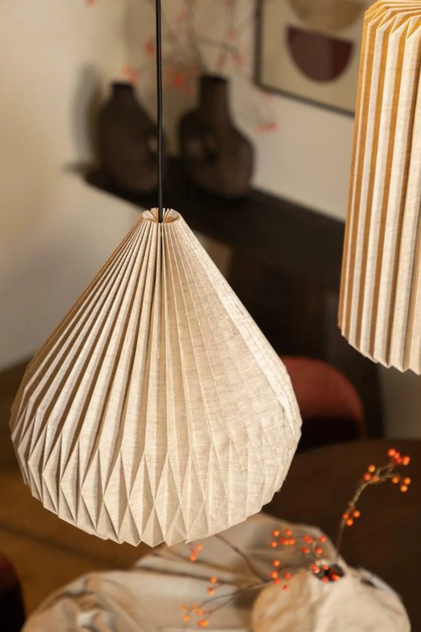 Hanglamp Zuki Linnen - 41cm - Loft24.nl