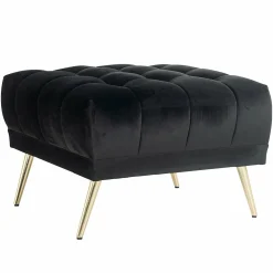 Hocker Huxley Velvet - Antraciet - Loft24.nl