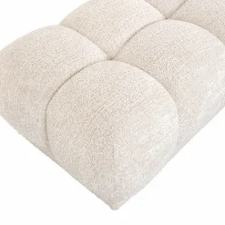 Hocker Noah Chenille - Creme - Loft24.nl