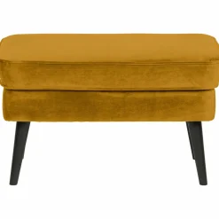 Hocker Rocco Fluweel OkerGeel - Loft24.nl