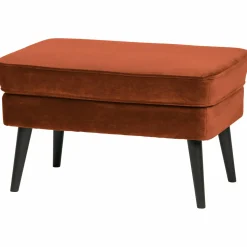 Hocker Rocco Fluweel Roestbruin - Loft24.nl