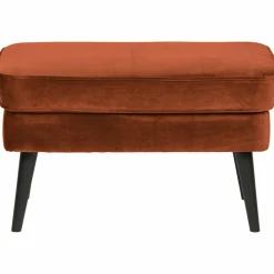 Hocker Rocco Fluweel Roestbruin - Loft24.nl