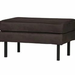 Hocker Rodeo Eco leder - Zwart - Loft24.nl