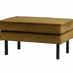 Hocker Rodeo Op Poten Velvet HoningGeel - Loft24.nl