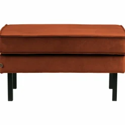 Hocker Rodeo Op Poten Velvet Roestbruin - Loft24.nl