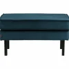 Hocker Rodeo Op Poten Velvet Blauw - Loft24.nl