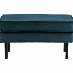 Hocker Rodeo Op Poten Velvet Blauw - Loft24.nl