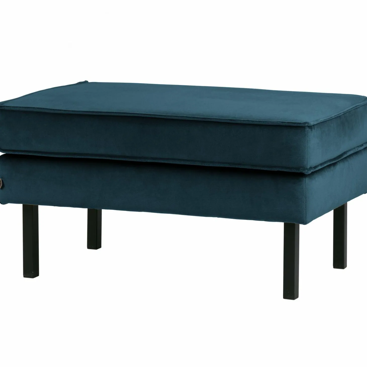 Hocker Rodeo Op Poten Velvet Blauw - Loft24.nl