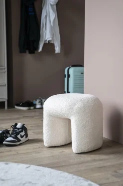 Hocker Sahi - Beige (zithoogte 41 cm) - Loft24.nl