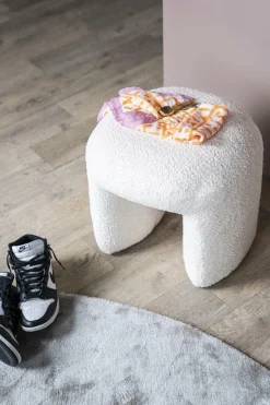 Hocker Sahi - Beige (zithoogte 41 cm) - Loft24.nl