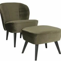 Hocker Sara Op Poten Groen - Loft24.nl