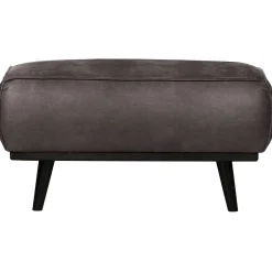 Hocker Statement Lederlook DonkerGrijs - Loft24.nl