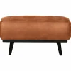 Hocker Statement Lederlook Cognac - Loft24.nl