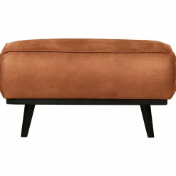 Hocker Statement Lederlook Cognac - Loft24.nl
