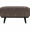 Hocker Statement Ribstof Taupe - Loft24.nl