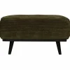 Hocker Statement Ribstof Groen - Loft24.nl