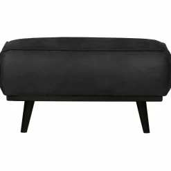 Hocker Statement Suedine Zwart - Loft24.nl