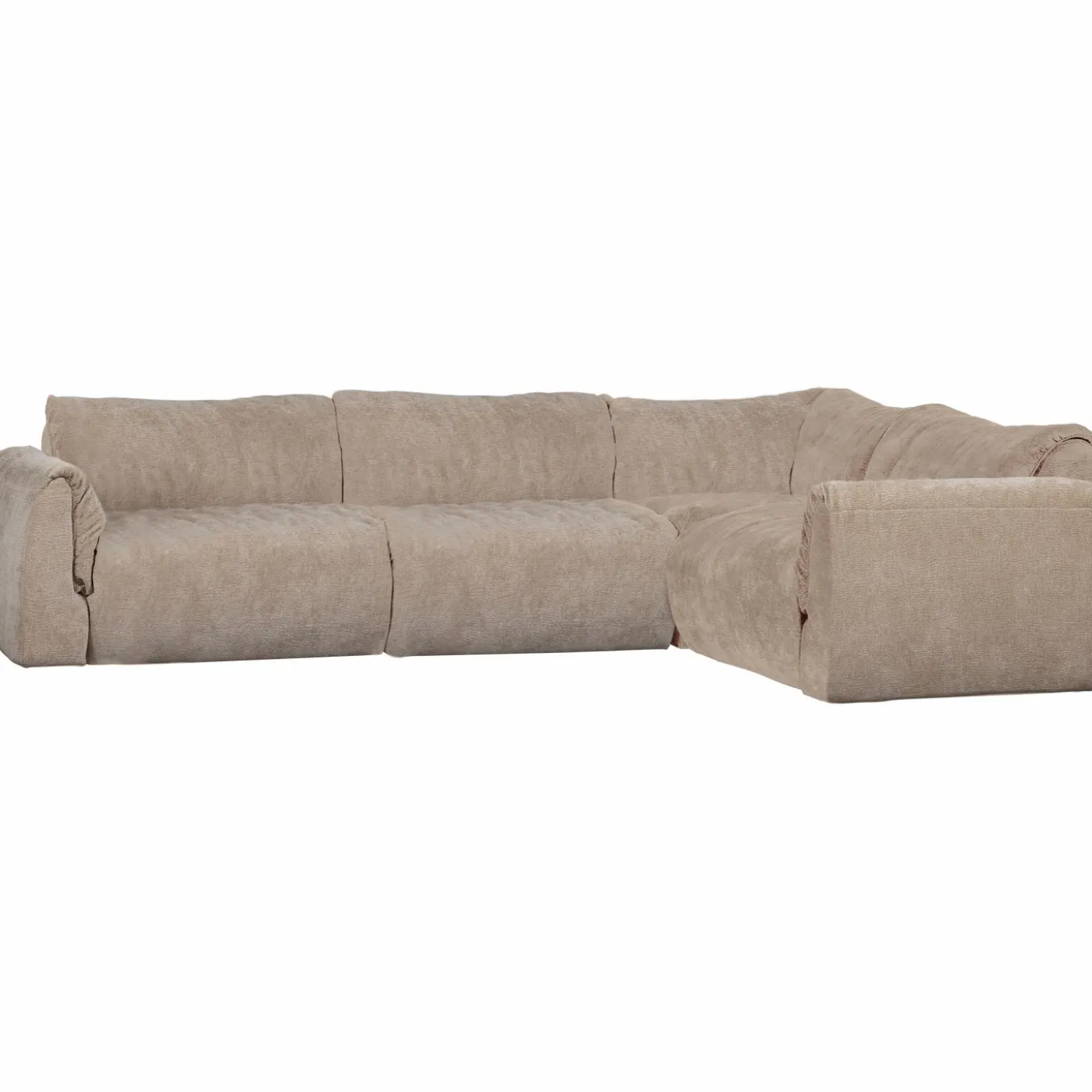 Hoekbank Baggy 3D chenille - Zand (rechts) - Loft24.nl